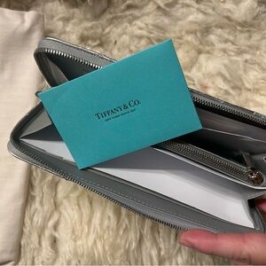 Tiffany & Co. Silver Wallet with Blue Card